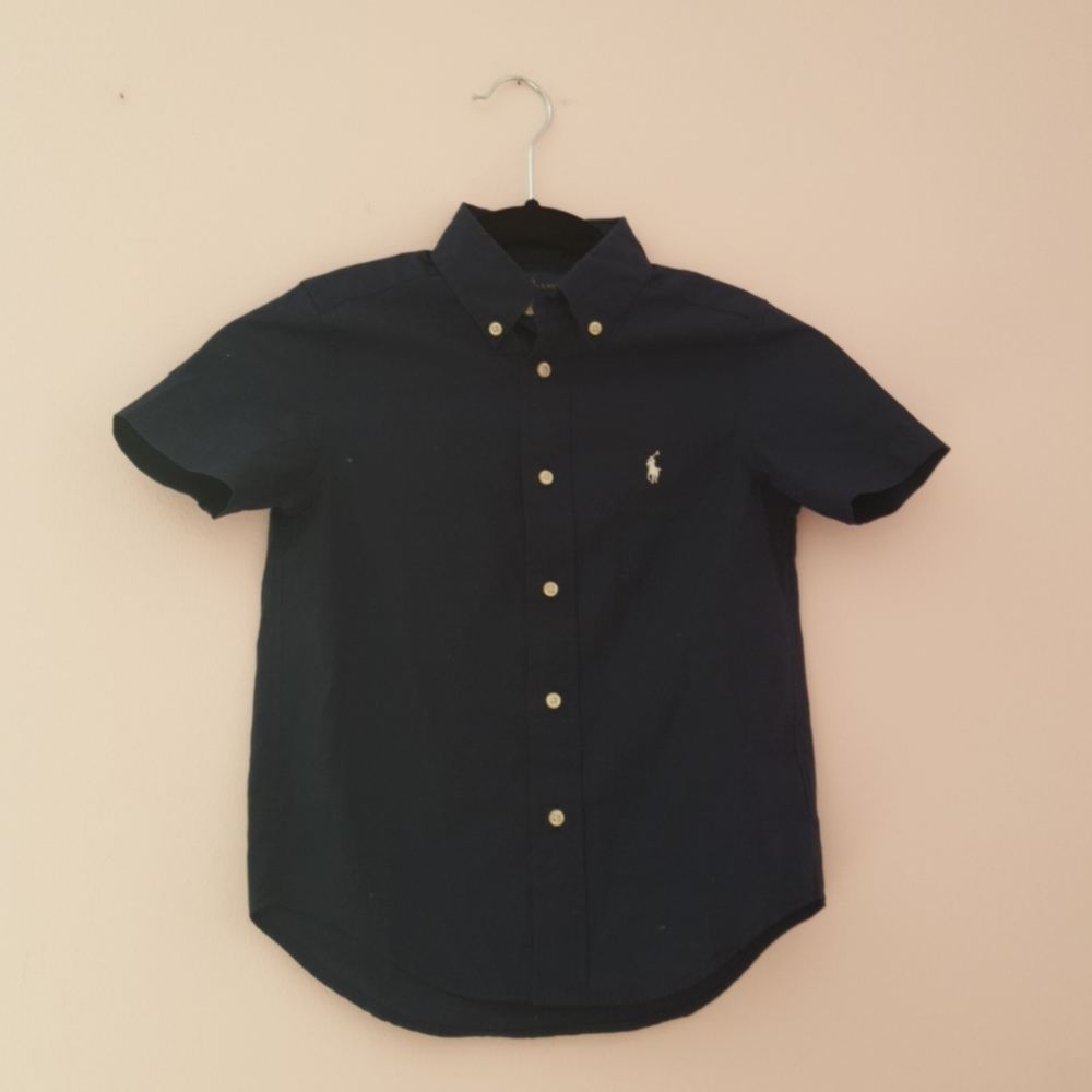 Ralph Lauren, Button Down Shirt, Navy Blue